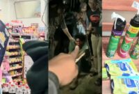 Kolase foto pintu Alfamart Pringsewu Timur yang pecah dan saat pelaku diamankan massa serta barang bukti yang berhasil disita polisi, Jumat 24 April 2026, malam | ist/Media Prioritastv.com.