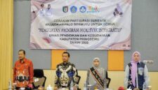 Bupati Pringsewu, Riyanto Pamungkas saat mengahadiri kegiatan penguatan Program Holistik Integratif pendidik dan tenaga kependidikan PAUD se kabupaten setempat di Hotel Regency,5 Jumat 24 April 2026 | Samuel/Media Prioritastv.com.