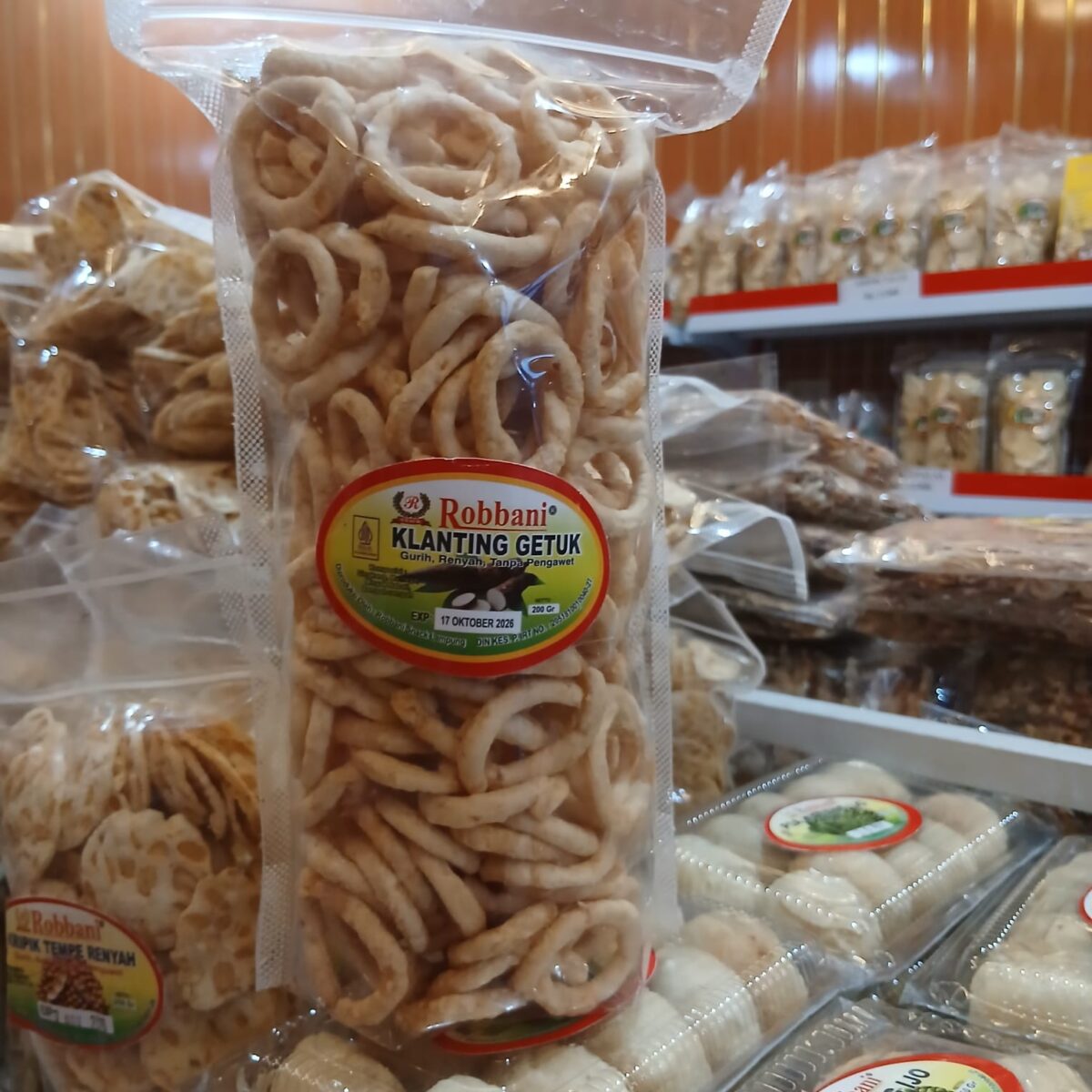 Klanting getuk produksi Robbani Snack asal Pringsewu siap ekspor ke Taiwan, camilan tradisional berbahan singkong yang kini sukses menembus pasar internasional. (Foto: istimewa)
