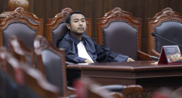 Kuasa Hukum Pemohon saat Sidang Pengucapan Putusan Perkara Nomor 84/PUU-XXIV/2026 Pengujian Materiil Undang-Undang Nomor 20 Tahun 2023 tentang Aparatur Sipil Negara, Rabu (29/4/2026) | Dok. Humas MKRI.