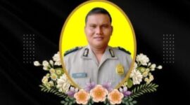Flyer informasi meninggalnya Aipda Triyoto, yang sebelumnya bertugas di Polsek Sukoharjo, Polres Pringsewu, Rabu 6 Mei 2026 siang | ist/Media Prioritastv.com.