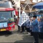 Bupati Tanggamus H. Moh. Saleh Asnawi saat melepas ratusan jamaah haji di Islamic Center Kota Agung, Kamis 7 Mei 2026 | Herdi/Media Prioritastv.com.