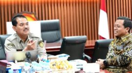 Bupati Pringsewu Riyanto Pamungkas saat melakukan audiensi bersama Sekretaris Jenderal Kementerian Pertanian Republik Indonesia di Jakarta, Kamis (7/5/2026) | Dok. Humas Pemkab Pringsewu.