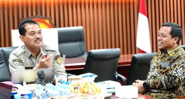 Bupati Pringsewu Riyanto Pamungkas saat melakukan audiensi bersama Sekretaris Jenderal Kementerian Pertanian Republik Indonesia di Jakarta, Kamis (7/5/2026) | Dok. Humas Pemkab Pringsewu.