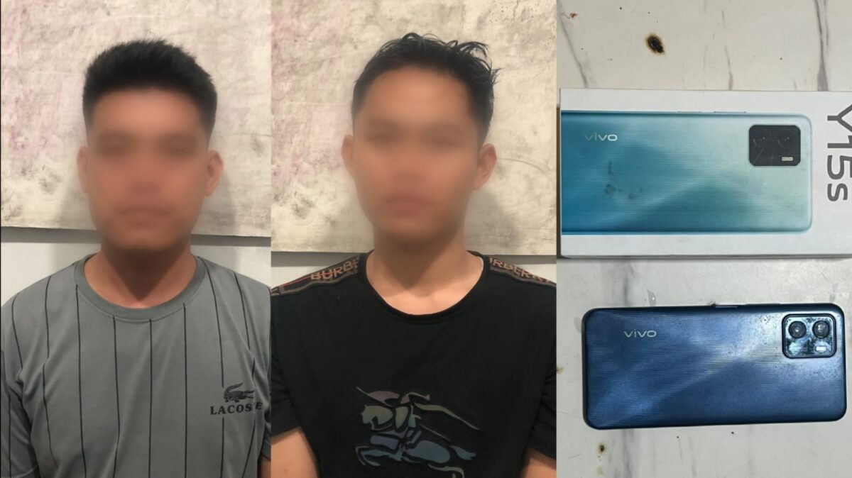 Kolase foto kedua tersangka yang berhasil ditangkap polisi dan barang bukti yang diamankan pada Kamis 7 Mei 2026 | Dok. Humas Polres Tanggamus.