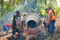 Satgas TMMD Kodim 0424/Tanggamus Kebut Pengecoran, Jalan Penghubung Tiga Pekon Segera Mulus