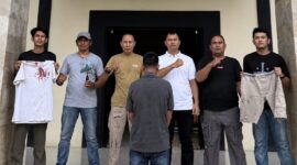 Tersangka ST yang berhasil diamankan polisi sebelum dijebloskan sel tahanan, Senin 11 Mei 2026 | Dok. Humas Polres Tanggamus.