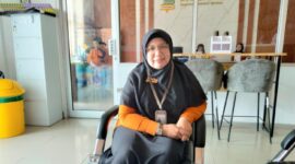 Kepala BPS Pringsewu, Sartika Yuliani saat memberikan keterangan pers di kantornya, Rabu 13 Mei 2026 | Samuel/Media Prioritastv.com.