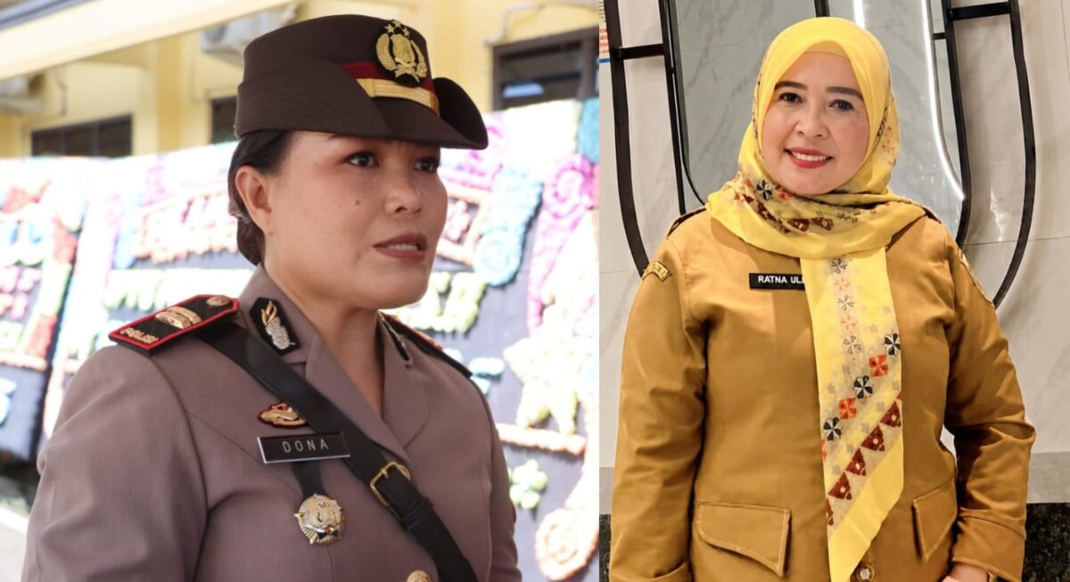 Alumni SMAN 1 Kota Agung, Iptu Primadona menjabat Kapolsek Wonosobo dan Ratna Uli menjabat Kepsek SMAN 1 Kota Agung saat memberikan keterangan pers kepada Media Prioritastv.com | Herdi/Media Prioritastv.com.