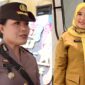 Alumni SMAN 1 Kota Agung, Iptu Primadona menjabat Kapolsek Wonosobo dan Ratna Uli menjabat Kepsek SMAN 1 Kota Agung saat memberikan keterangan pers kepada Media Prioritastv.com | Herdi/Media Prioritastv.com.