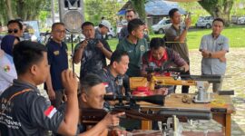 Pembukaan Kejuaraan Menembak Kejari Tanggamus Cup Open Championship 2026 di Lapangan Pemkab Tanggamus, Jumat 15 Mei 2026 | Herdi/Media Prioritastv.com.