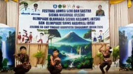 Tampilan memukau pelajar SDN 1 Tekad Pulau Panggung, Tanggamus | Herdi/Media Prioritastv.com.