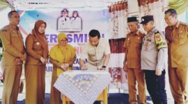 Bupati Pringsewu, Riyanto Pamungkas saat meresmikan SDN 1 Gunung Raya, Pagelaran Utara, Senin 18 Mei 2026 | Dok. Humas Pemkab Pringsewu.