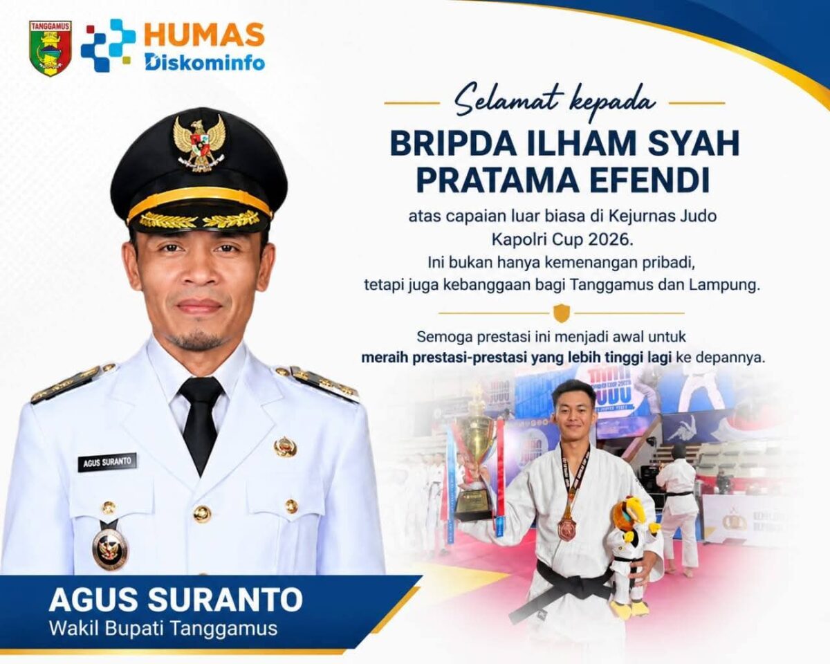 Flyer ucapan Wabup Tanggamus kepada Bripda Ilhamsyah Pratama | Dok. Kominfo Tanggamus.