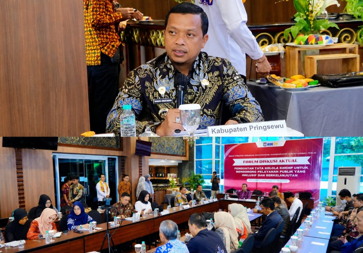 Bupati Pringsewu Riyanto Pamungkas saat menjadi narasumber Forum Diskusi Aktual BSKDN Kemendagri, Kamis 21 Mei 2026.
