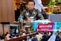 Bupati Pringsewu Riyanto Pamungkas saat menjadi narasumber Forum Diskusi Aktual BSKDN Kemendagri, Kamis 21 Mei 2026.
