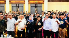Foto bersama usai pelantikan DPW REL MBG Lampung di Hotel Emersia, Minggu 24 Mei 2026.