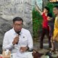 Kolase foto saat Direskrimum Polda Lampung Kombes Indra memberikan keterangan pers, Senin 25 Mei 2026 dan saat korban ditembak tersangka sebelum dievakuasi, Sabtu 23 Mei 2026 lalu | ist/Media Prioritastv.com.