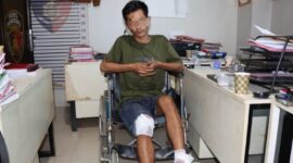 Tersangka Andi Anggara (33) alias Doglang yang berhasil ditangkap dan dihadiahi timah panas polisi | Dok. Humas Polres Pringsewu.
