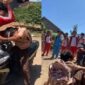 Kolase foto saat korban mendapatkan pemukulan oleh pelaku dalam video viral yang beredar | Tangkapan Layar Video.