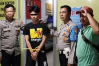 Tersangka MAA yang berhasil ditangkap usai melakukan penusukan kepada gadis muda bernama Eca putri dari salah satu pengurus PSHT di Lampung Selatan | Dok. Humas Polres Lampung Selatan.