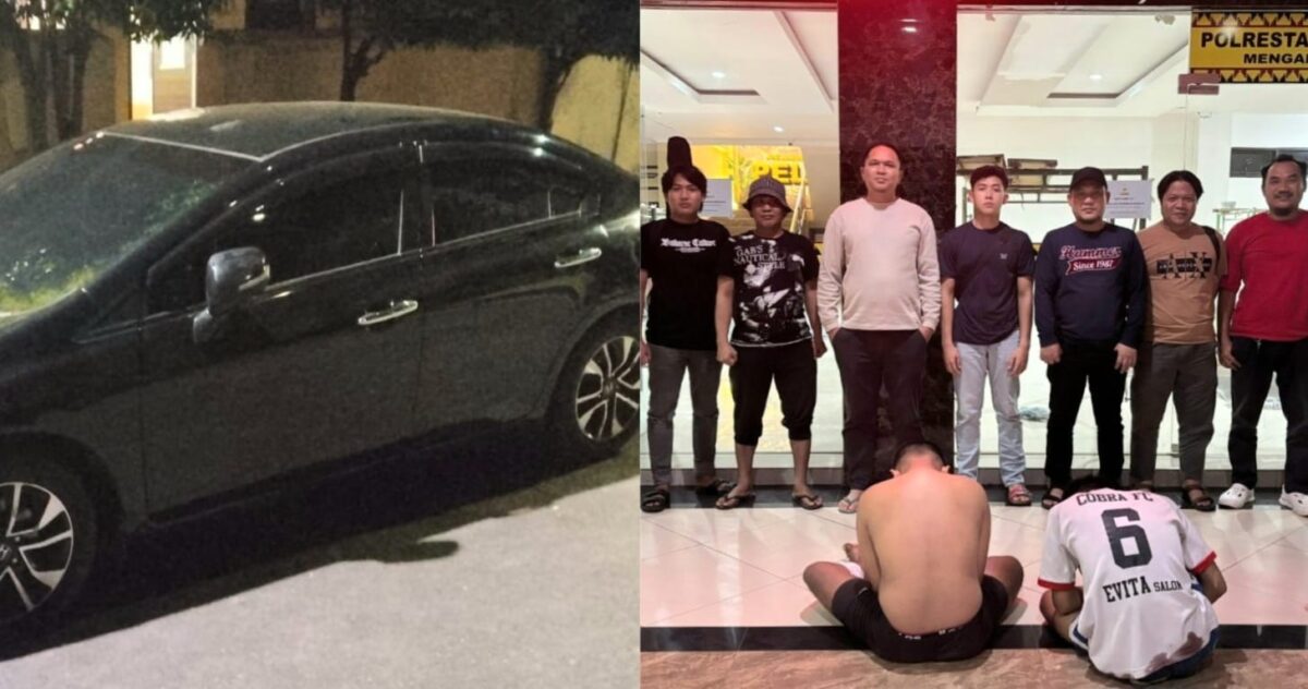 Kolase foto mobil yang dipakai para komplotan Curanmor yang berhasil diamankan dan 2 tersangka sebelum dijebloskan ke sel tahanan | Dok. Polresta Bandar Lampung.