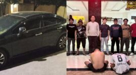 Kolase foto mobil yang dipakai para komplotan Curanmor yang berhasil diamankan dan 2 tersangka  sebelum dijebloskan ke sel tahanan | Dok. Polresta Bandar Lampung.
