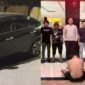 Kolase foto mobil yang dipakai para komplotan Curanmor yang berhasil diamankan dan 2 tersangka  sebelum dijebloskan ke sel tahanan | Dok. Polresta Bandar Lampung.