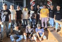 Dua tersangka begal motor yang dihadiahi timah panas Polres Lampung Timur dan seorang penadah yang turut ditangkap, Sabtu 30 Mei 2026 | Dok. Polres Lampung Timur.