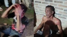 Kolase foto saat tersangka diamankan warga dan saat diinterogasi usai tertangka di Gading Rejo, Jumat 5 Juni 2026 | ist/Media Prioritastv.com.