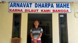 Nopianto korban terjatuh dari kapal penyebrangan di Selat Sunda setelah diselamatkan warga dan polisi, Sabtu 6 Juni 2026 | Dok Humas Polres Lampung Selatan.