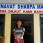Nopianto korban terjatuh dari kapal penyebrangan di Selat Sunda setelah diselamatkan warga dan polisi, Sabtu 6 Juni 2026 | Dok Humas Polres Lampung Selatan.