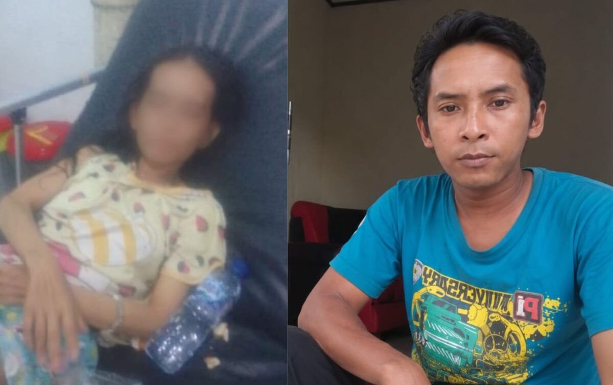 Kolase foto saat ibu Luk Maini berada di RSUD Batin Mangunang dan pria bernama Dedi disebut suaminya yang ingin dimintai penjelasan oleh putra dari ibu Luk Maini | ist/Media Prioritastv.com.