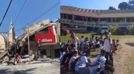 Bangunan dan sekolah yang ambruk di Mindanao paska gempa 7,8 Magintudo di Filipina, Senin 8 Juni 2026 | ist/Media Prioritastv.com.