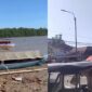Kolase foto saat Tsunami yang sampai di wilayah Atinggola, Gorontalo Utara, Gorontalo dan irine peringatan tsunami dibunyikan di gedung Bele Li Mbui, Jalan Sultan Hasanuddin, Tenda, Kecamatan Hulonthalangi, Kota Gorontalo, Senin 8 Juni 2026 | ist/Media Prioritastv.com.