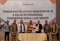 Walikota Metro Bambang Iman Santoso saat membuka pelatihan perhotelan angkatan ke 38 dan kelas internasional penempatan kerja luar negeri, Senin 6 Juni 2026 | Raditya/Media Prioritastv.com.