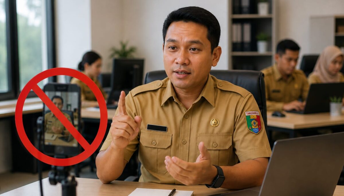 Ilustrasi larangan live streaming ASN Pemkab Tanggamus untuk kepentingan pribadi | Foto Ilustrasi Media Prioritastv.com.