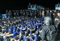 Proses pemindahan 134 Napi beresiko tinggi dari Pulau Sumatera ke Nusakambangan, Senin 8 Juni 2026 | Dok. Ditjenpas Kemen Imipas.