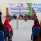Bupati Tanggamus H. Moh. Saleh Asnawi saat memberikan sambutan dalam penyerahan bantuan Atensi Kemensos di Kantor Dinas Sosial Tanggamus, Selasa 9 Juni 2026 | Herdi/Media Prioritastv.com.