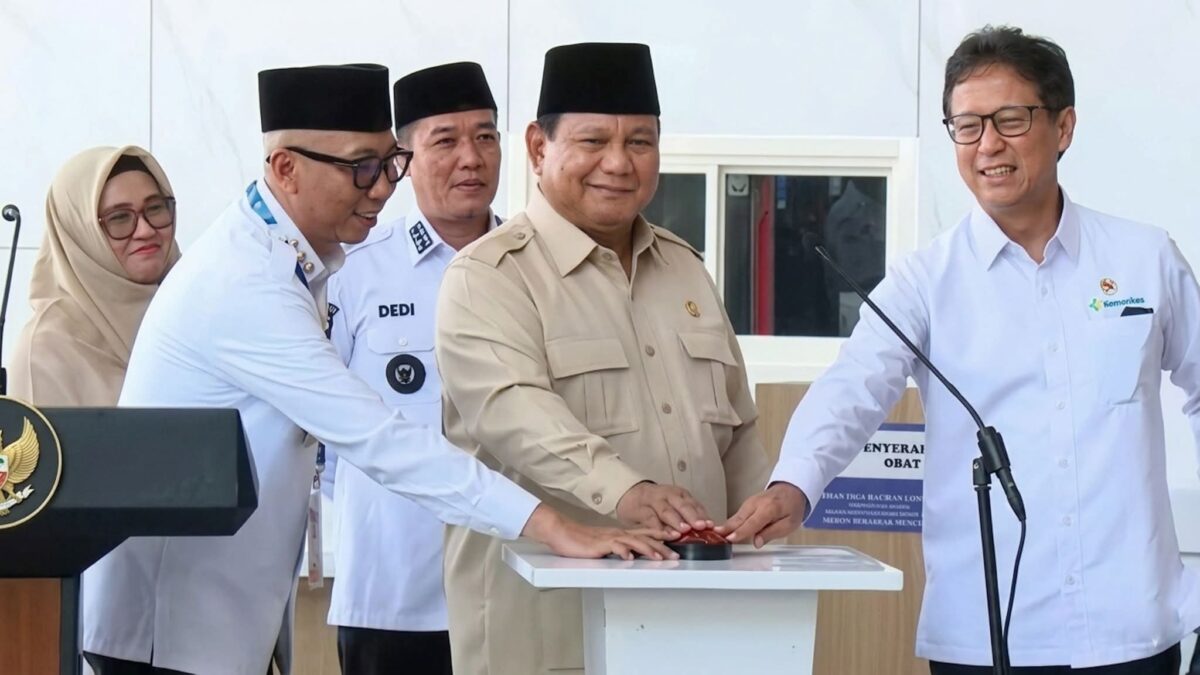 Presiden Prabowo saat meresmikan RSUD KH Muhammad Thohir Pesisir Barat, Rabu 10 Juni 2026 | Suroso/Media Prioritastv.com.