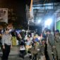 Petugas gabungan saat melaksanakan pengamanan penataan pedahang Pasar Gisting, Tanggamus, Rabu 10 Juni 2026 dinihari | Dok. Humas Polres Tanggamus.