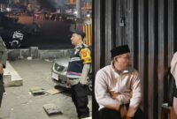 Kolase foto pengamanan penataan pasar gisting dan saat Ketua DPRD Tanggamus Agus Setio Utomo meninjau penataan, Sabtu 13 Juni 2026 | ist/Media Prioritastv.com.