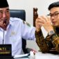 Kolase foto Bupati Tanggamus H. Moh. Saleh Asnawi dan Kuasa Hukumnya MHD Nova Abu Bakar saat memberikan keterangan pers, Rabu 17 Juni 2026 | ist/Media Prioritastv.com.