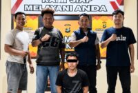 Tersangka P asal Kecamatan Semaka, Tanggamus, Lampung usai ditangkap polisi, Rabu 17 Juni 2026 | Dok. Humas Polres Metro.