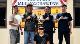 Tersangka P asal Kecamatan Semaka, Tanggamus, Lampung usai ditangkap polisi, Rabu 17 Juni 2026 | Dok. Humas Polres Metro.