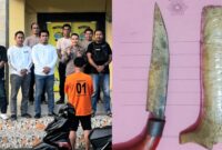 Ngamuk Bawa Badik dan Ancam Warga, Pria Diduga Preman di Wonosobo Tanggamus Ditangkap Polisi