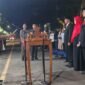 Wali Kota Metro Bambang Iman Santoso saat melantik 5 pejabat eselon II di halaman Masjid Taqwa Kota Metro pada malam 1 Muharam 1448 Hijriah, Senin (15/6/2026) | Raditya/Media Prioritastv.com.