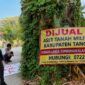 Kolase foto Ketua IKAMM Tanggamus, Berly dan Banner Satire Lahan Pemkab Tanggamus yang dijual | ist/Media Prioritastv.com.