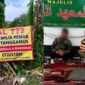 Kolase foto banner satire jual aset Pemkab Tanggamus dan saat Ketua FORMAT Tanggamus dalam kegiatan di Ponpesnya | Ist/Media Prioritastv.com.
