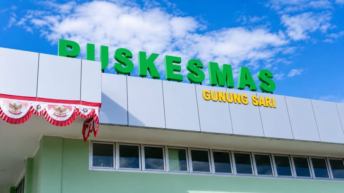 Plang nama Puskesmas Gunung Sari Ulu Belu Tanggamus | Dok. UPT Puskesmas Gunung Sari.